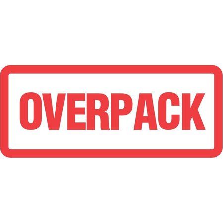 DECKER TAPE PRODUCTS Label, DL1864, OVERPACK, 2-1/2" X 6" DL1864